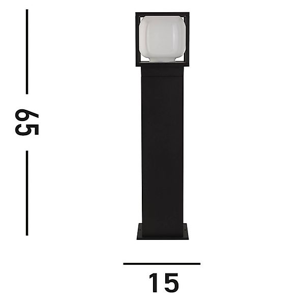 LED-Wegeleuchte Athens, IP54, schwarz, Höhe 65 cm, Metall günstig online kaufen