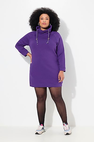 Ulla Popken Jerseykleid Sweatkleid Stehkragen Langarm günstig online kaufen