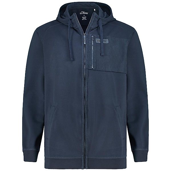 s.Oliver Sweatjacke mit Elasthan Farbe blau Größe: 3XL günstig online kaufen