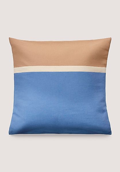 hessnatur Kissenbezug Turku aus Bio-Baumwolle - blau - Größe 70x70 cm günstig online kaufen