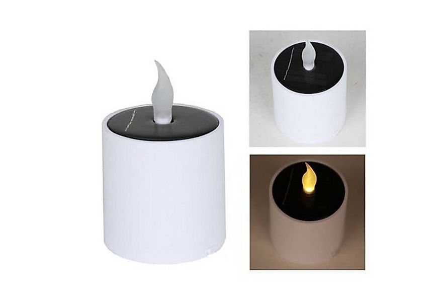 BURI Tafelkerze LED-Kerze flackernd Solarkerze Gartenkerze Stumpenkerze Dek günstig online kaufen