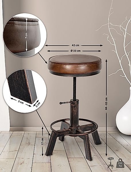 CLP Sitzhocker Destin, im Industrial Design, günstig online kaufen