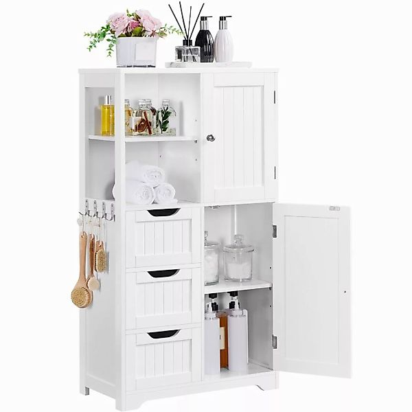 Yaheetech Hochschrank Badezimmerschrank Badkommode mit Höhenverstellbarem günstig online kaufen