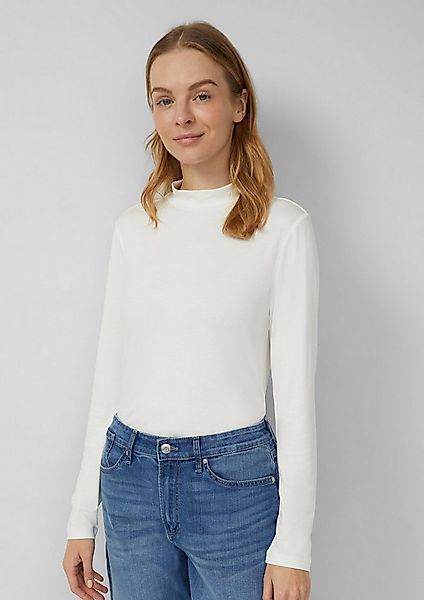 s.Oliver Langarmshirt T-Shirt Slim Fit Jerseyshirt mit Stehkragen günstig online kaufen