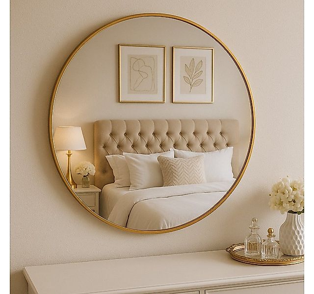 EDAXO Wandspiegel Runder Spiegel NOOR, Metallrahmen, Ø 80 cm, Hochwertiges günstig online kaufen