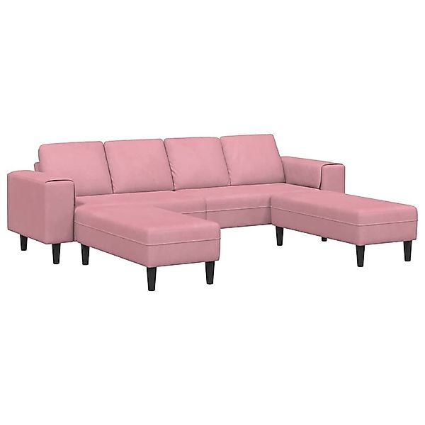 vidaXL Sofa Sofa Set Rosa Samt, günstig online kaufen