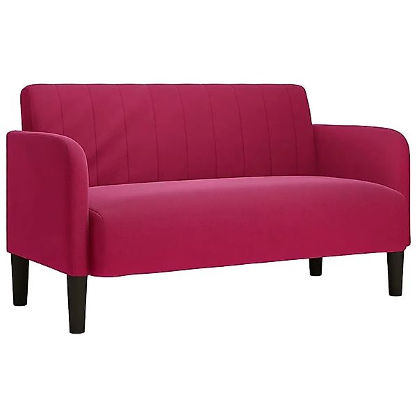 vidaXL Zweisitzer-Sofa Weinrot 109 cm Samt 4100591 günstig online kaufen