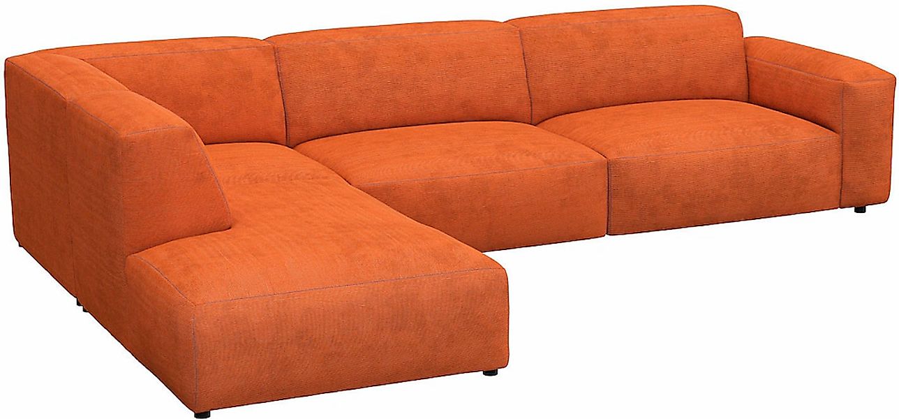 FLEXLUX Ecksofa "Lucera, super bequem durch hochwertigen Sitzaufbau mit Kal günstig online kaufen