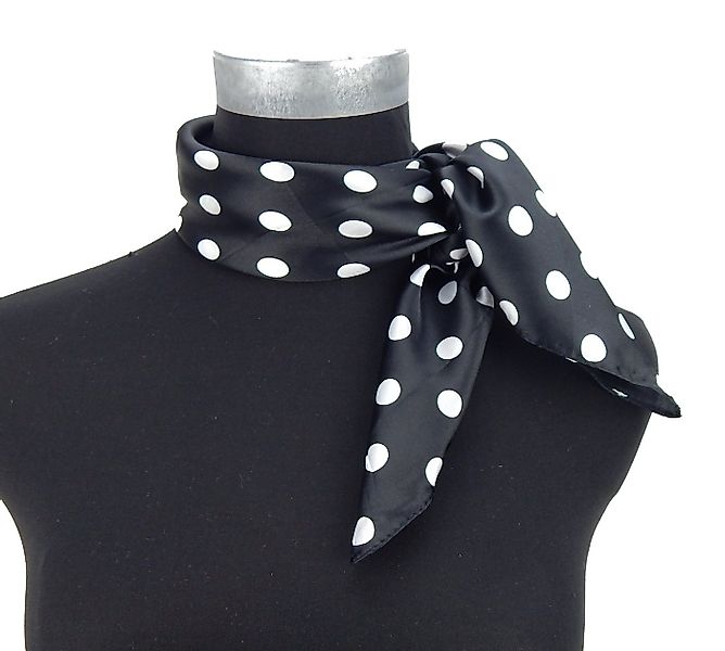 Ella Jonte Halstuch, kleines Tuch schwarz weiß Punkte Retro Rockabilly günstig online kaufen