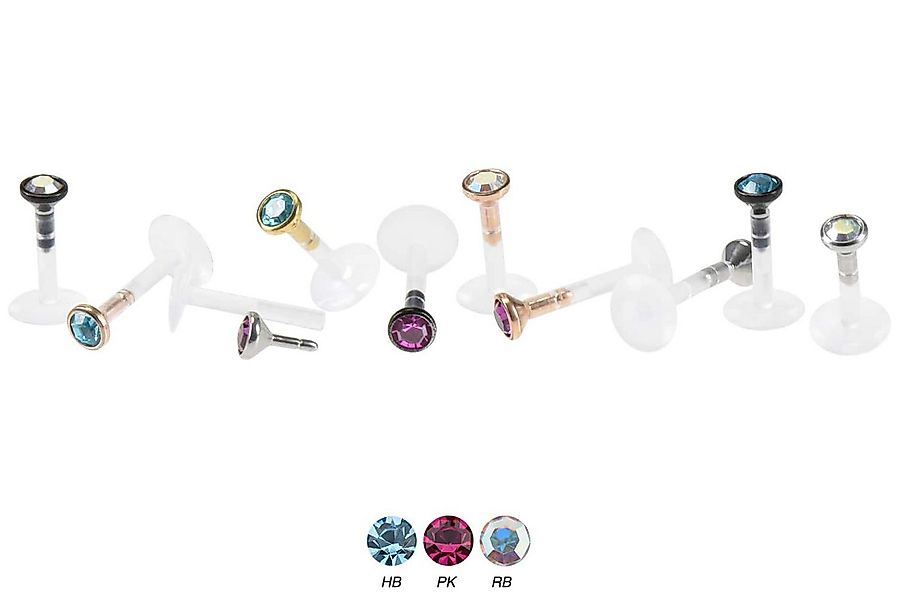 PIERCINGLINE Piercing-Set PMFK Labret mit Plug-in-System - Chirurgenstahl-A günstig online kaufen