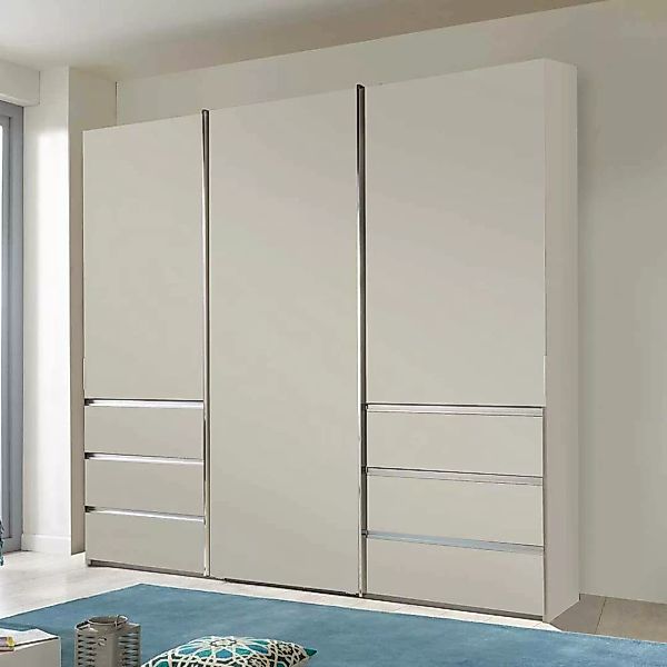 Kleiderschrank Champagnerfarben in modernem Design 250 cm breit günstig online kaufen