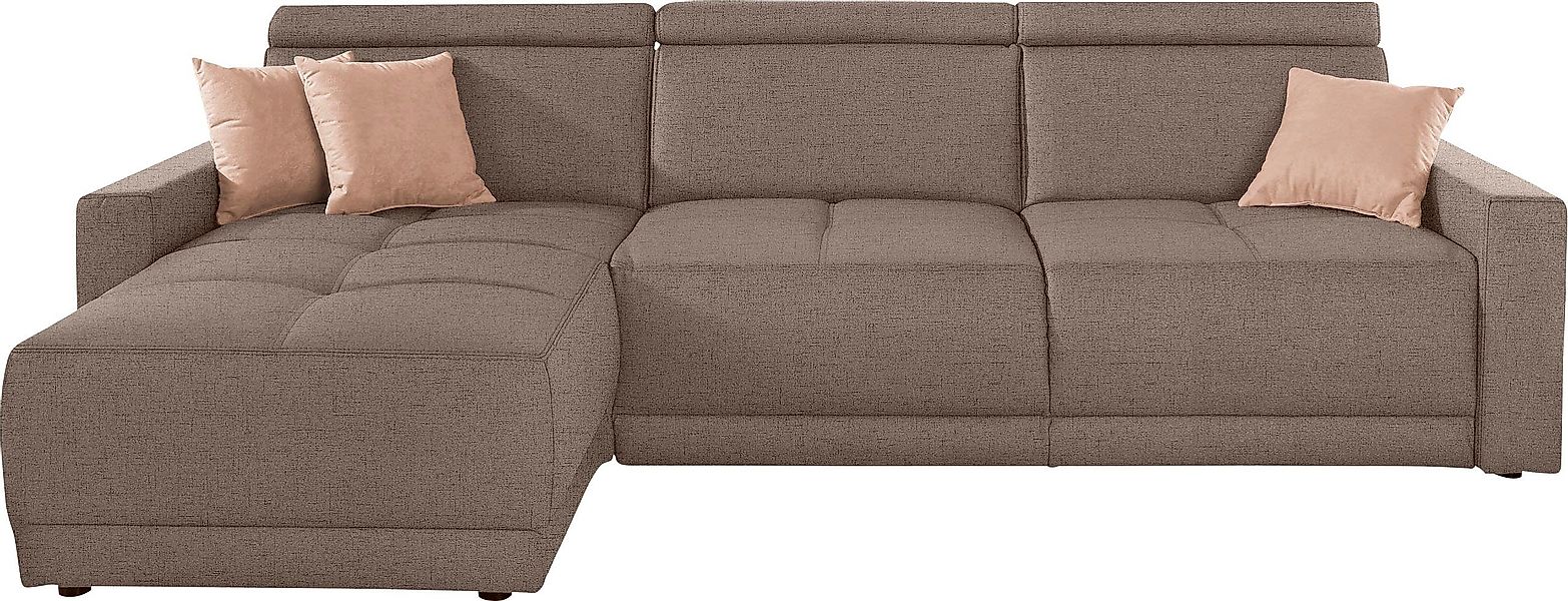 DOMO collection Ecksofa "Ava mit moderner Sitzheftung & toller Doppelnaht, günstig online kaufen