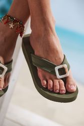 LASCANA Sandale, Pantolette Badezehentrenner Zehentrenner, Badeschuh günstig online kaufen