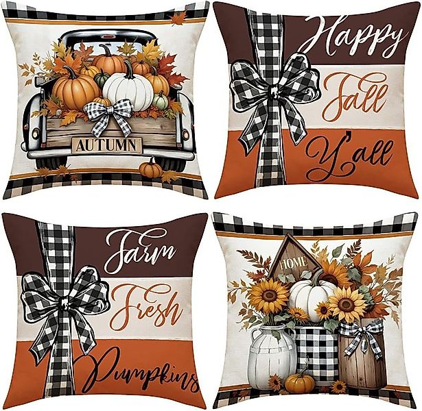 FELIXLEO Kissenbezug 4er Set Kissenbezug Herbst günstig online kaufen