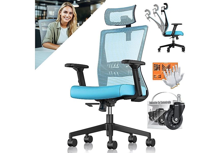 KESSER Schreibtischstuhl, mit verstellbaren Armlehnen Drehstuhl Schreibtisc günstig online kaufen