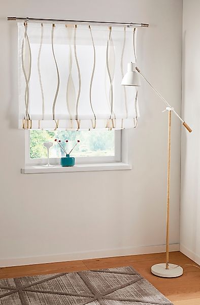 my home Raffrollo "Dimona" mit Klettschiene Transparent, Voile, Polyester, günstig online kaufen