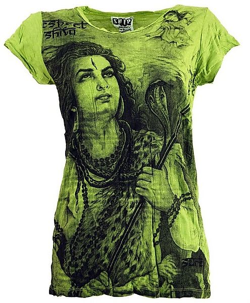 Guru-Shop T-Shirt Sure T-Shirt Shiva - lemon Goa Style, alternative Bekleid günstig online kaufen