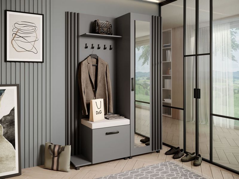 Beautysofa Garderobenschrank Garderoben-Set mit Aufhängern und günstig online kaufen
