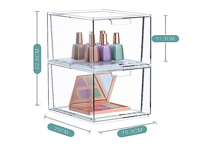 SURFOU Badorganizer Stapelbarer Make-up-Organizer 2/4/6er-Set Acryl-Organiz günstig online kaufen