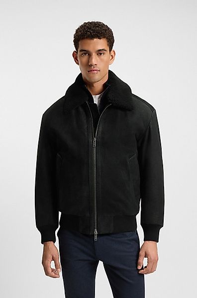 BOSS ORANGE Bomberjacke Jonier aus Velourleder, günstig online kaufen