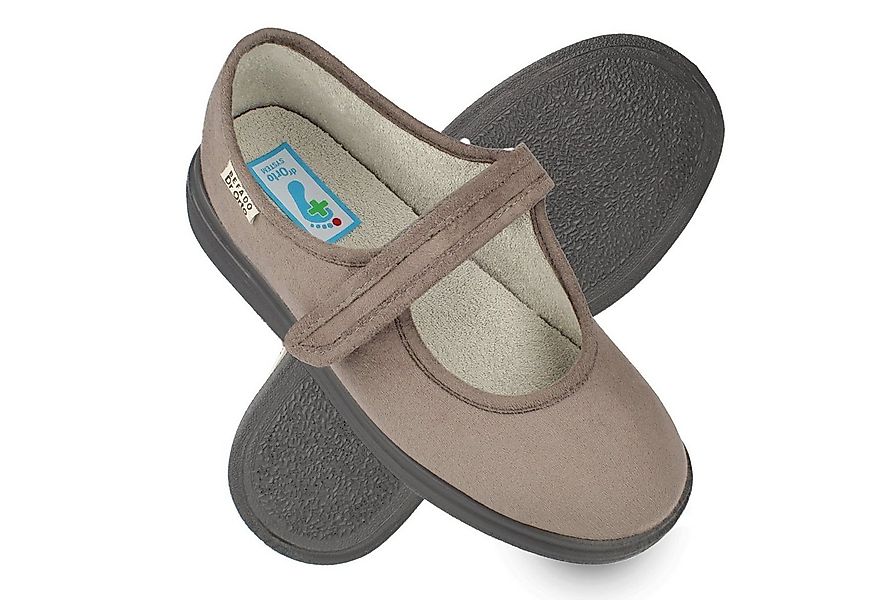 Dr. Orto Glarus mit Klettverschluss Damen Ballerina Sommer-Slipper, Klettsc günstig online kaufen