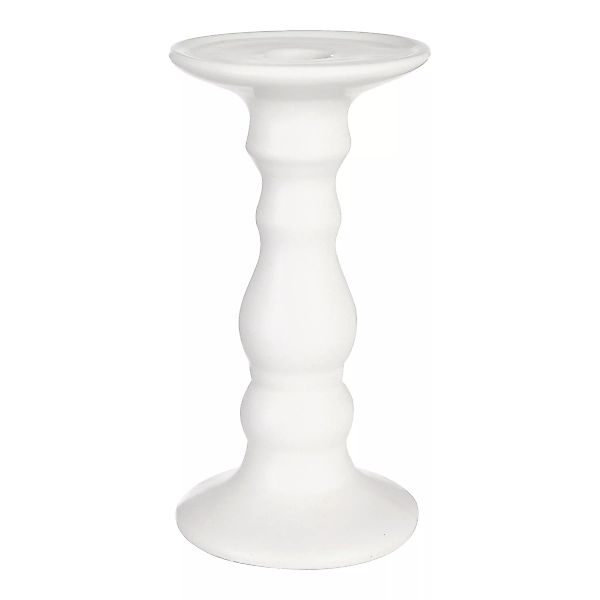 Kerzenhalter, matt, D:10cm x H:19cm, weiß günstig online kaufen