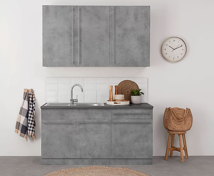 wiho Küchen Pantryküche "Chicago", ohne E-Geräte, Breite 160 cm günstig online kaufen