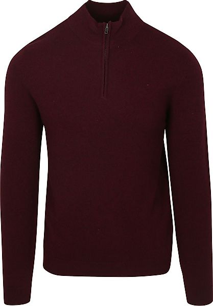 Steppin' Out Half Zip Pullover Merinowolle Bordeaux - Größe M günstig online kaufen