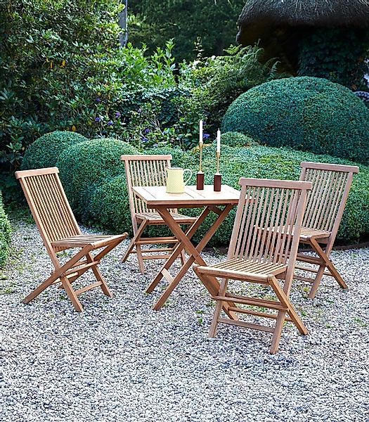 Outdoor Klappstuhl RIVA, Braun, Teakholz massiv, günstig online kaufen
