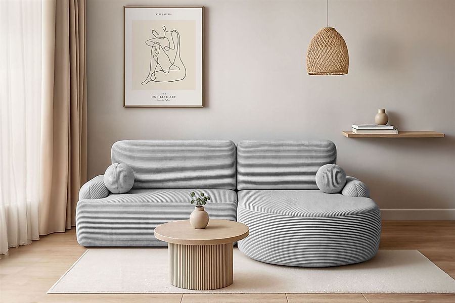 Lookway Ecksofa CLEO CORD Rundes Ecksofa günstig online kaufen