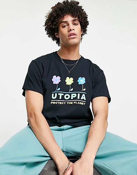 2minds – Utopia – T-Shirt in Schwarz günstig online kaufen
