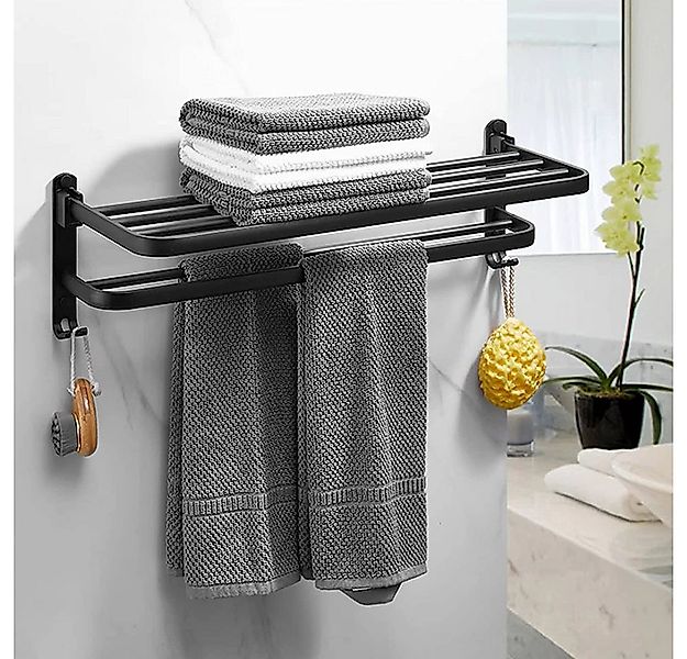 JEOBEST Handtuchhalter Premium Doppelt Badetuchhalter Klappbares 60CM, Alum günstig online kaufen