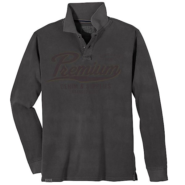 redfield Langarm-Poloshirt Redfield Used Langarm-Polo Übergröße günstig online kaufen