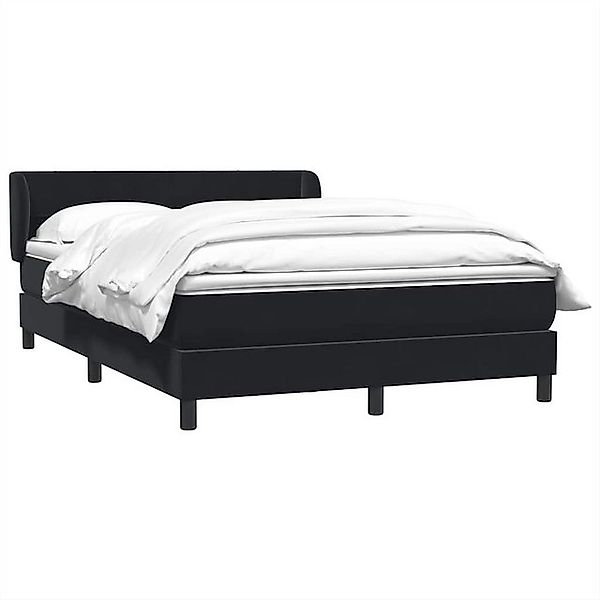 vidaXL Bett Boxspringbett mit Matratze Schwarz 140x220 cm Samt günstig online kaufen