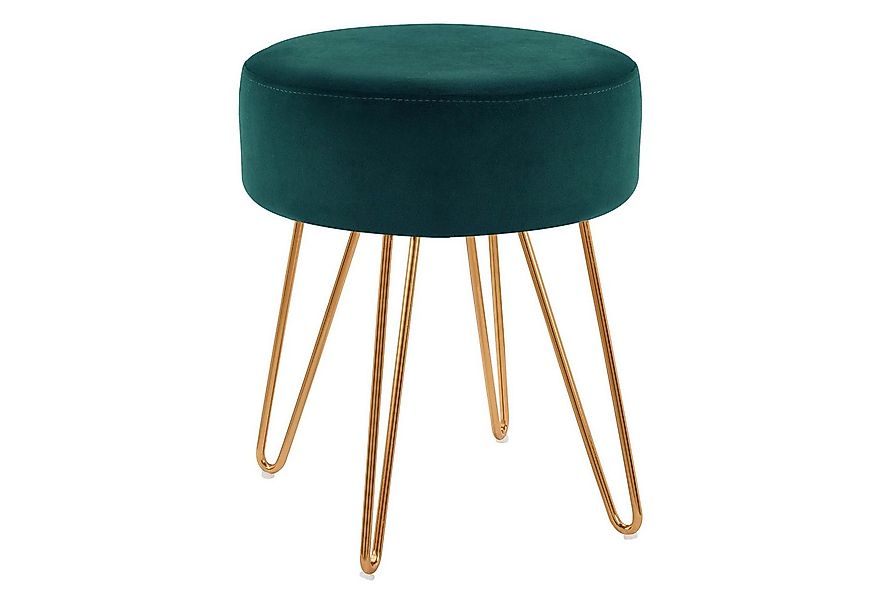 Duhome Hocker (9111), Sitzhocker Rund Hocker Samt oder Stoff Lederoptik Sch günstig online kaufen