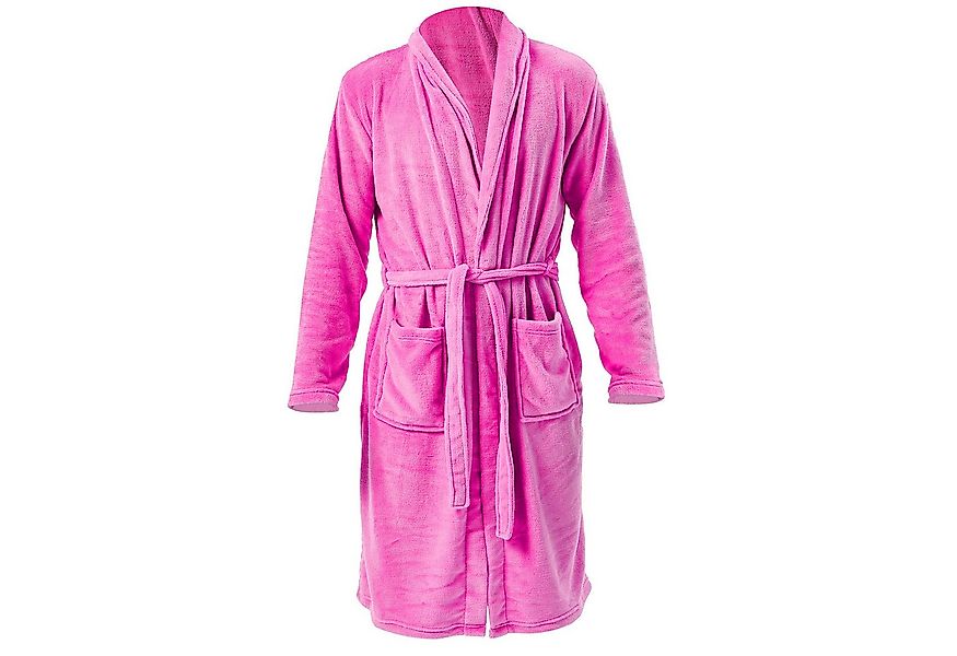 i@home Unisex-Bademantel Bademantel aus Korallenfleece Plüsch weich warm Mo günstig online kaufen