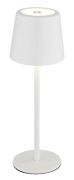 LED-Tischleuchte inkl. Tochdimmer und USB mit Akku Metall Weiss Matt günstig online kaufen