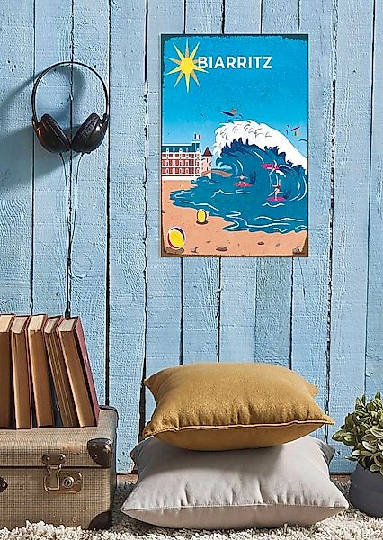 queence Metallbild »Biarritz Beach« Meer   Strand   Strandbilder 1 Stk. tlg günstig online kaufen
