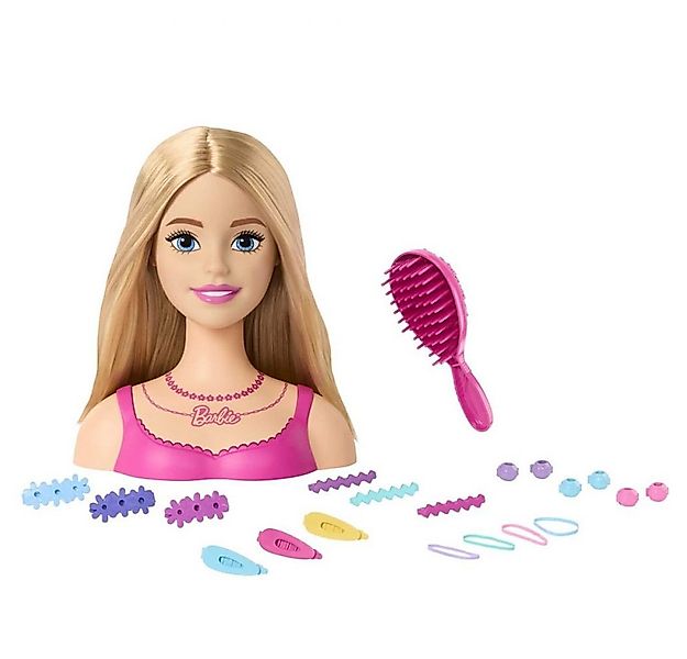 Barbie Anziehpuppe Deluxe Styling-Kopf blond Barbie HMD88 Mattel Frisierkop günstig online kaufen