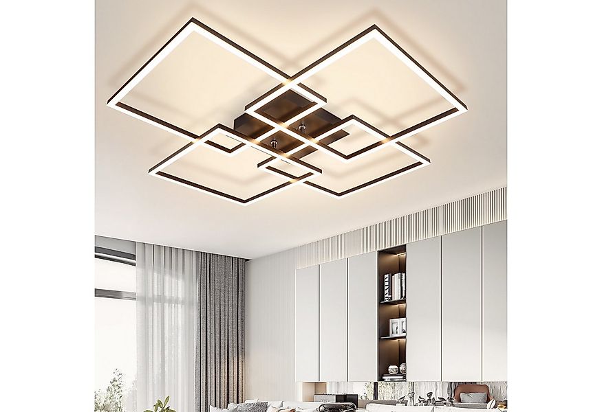 ZMH LED Deckenleuchte Wohnzimmer 4 Rahmen Deckenlampe Modern 32W 3000K Schl günstig online kaufen