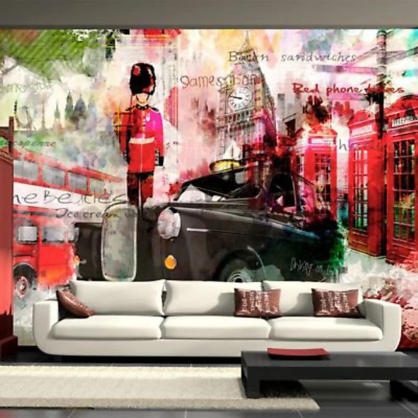 artgeist Fototapete Streets of London mehrfarbig Gr. 350 x 245 günstig online kaufen