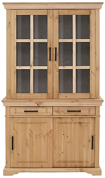 Home affaire Vitrine "Anabel" aus massiver Kiefer, FSC, Breite 110 cm günstig online kaufen