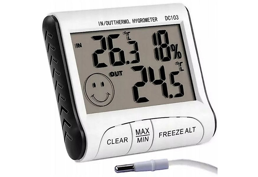 LA CUTE Hygrometer Digitales Hygrometer mit Temperatur- & Feuchtigkeitsanze günstig online kaufen