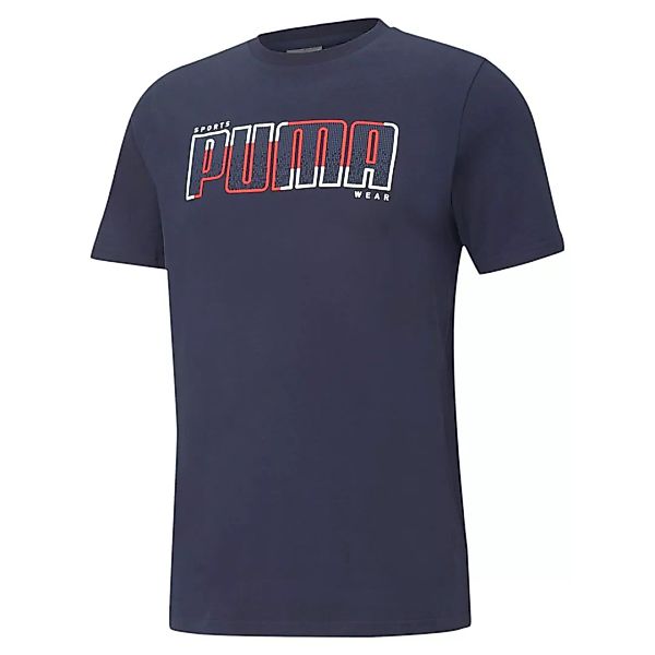 Puma Athletics Big Logo Kurzarm T-shirt M Peacoat günstig online kaufen