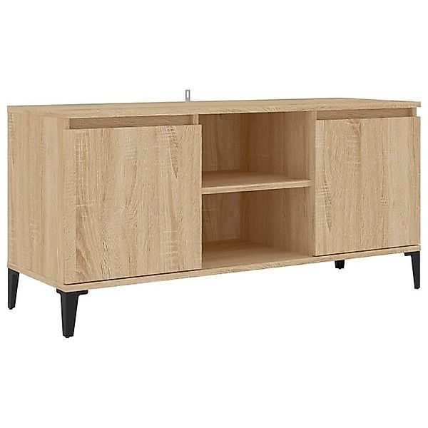 furnicato TV-Schrank mit Metallbeinen Sonoma-Eiche 103,5x35x50 cm (1-St) günstig online kaufen