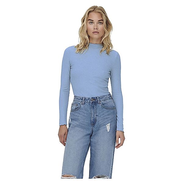 Only Emma Langarm Stehkragen T-shirt M Ultramarine günstig online kaufen