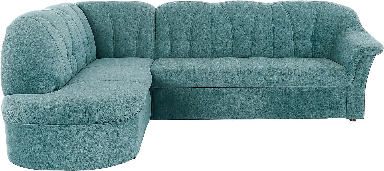 DOMO collection Ecksofa »Pegnitz, zeitlose und elegante Rückensteppung, Bre günstig online kaufen
