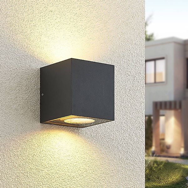 Arcchio Außenwandleuchte Tassnim, anthrazit, 2-flg., IP65 günstig online kaufen