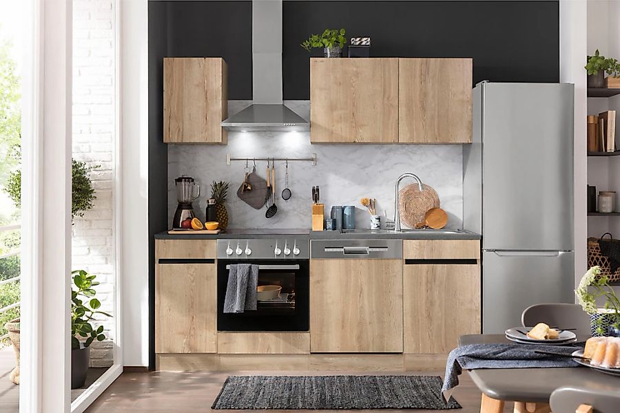 OPTIFIT Küchenzeile "Roth" Breite 210 cm, wahlweise mit E-Geräten, Push-to- günstig online kaufen