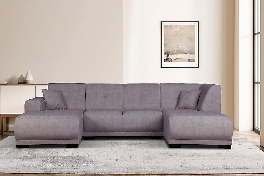 Home affaire Wohnlandschaft "Langeland U-Form" incl. 2 Zierkissen, Recamier günstig online kaufen